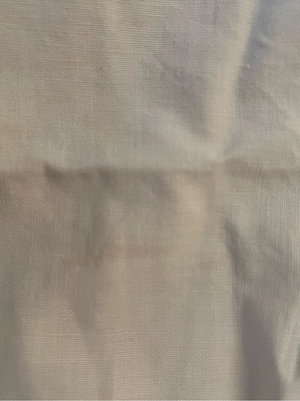 Vintage Italian Cotton Embroidered Crochet Beige Tablecloth 63” x120”